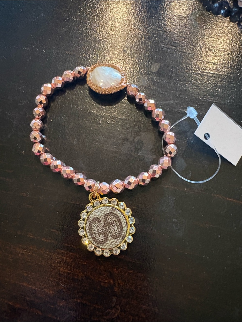 Upcycled beaded bracelet